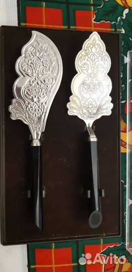Лопатка и нож для торта СССР мельхиор