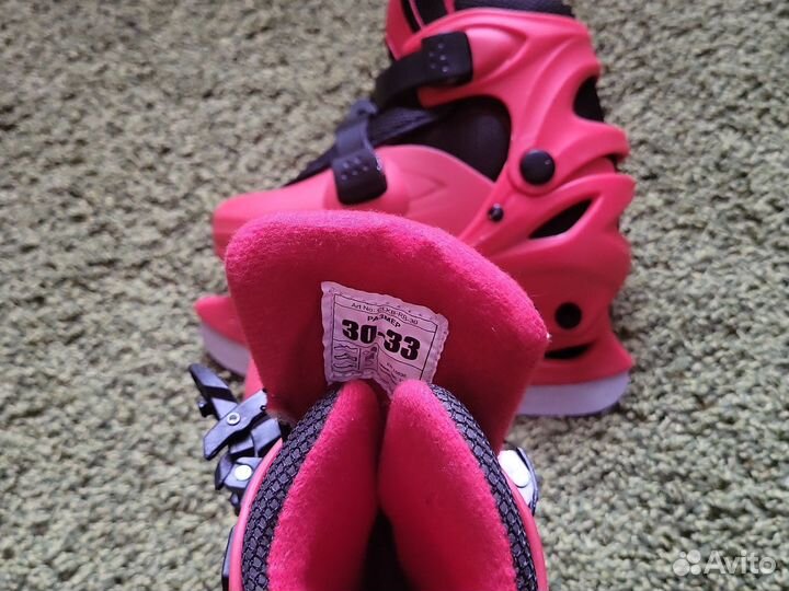 Коньки детские раздвижные 30-33р