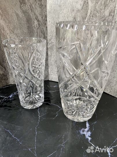 Хрустальная ваза для цветов СССР