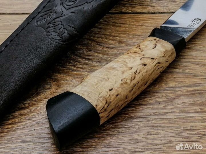 Нож Кулик из стали Х12мф, рукоять из карелки