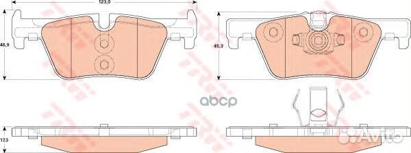 Колодки тормозные дисковые зад GDB1919 TRW