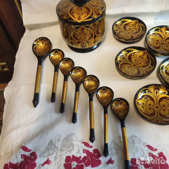 Набор для меда из дерева