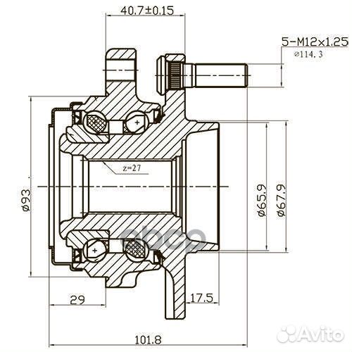 Ступица передняя Z89124R Zikmar