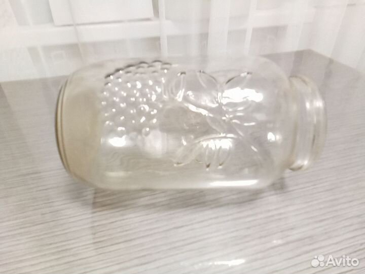 Банка с рисунком стеклянная 1,5литр