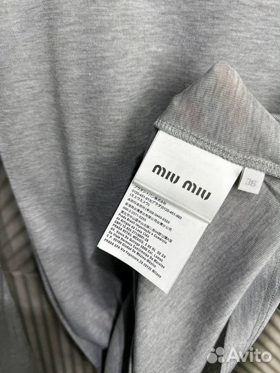 Удлиненный лонгслив miu miu