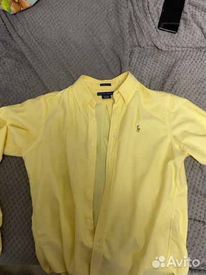 Ralph lauren рубашка желтая