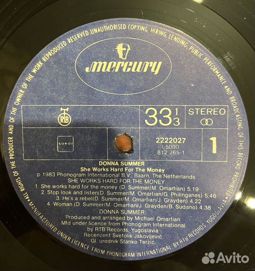 Виниловая Пластинка Donna Summer