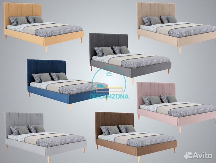 Кровать Сиера с мягким изголовьем под заказ