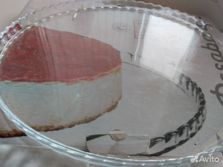 Блюдо стеклянное, диаметр 28 см