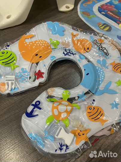 Горка для купания, круг на шею, водный коврик