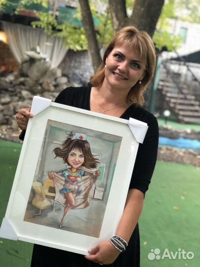 Портрет шарж карикатура по фото в Москве