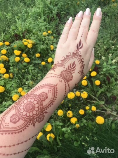 Мехенди натуральной хной