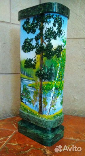 Ваза лазурит натуральный уральский камень