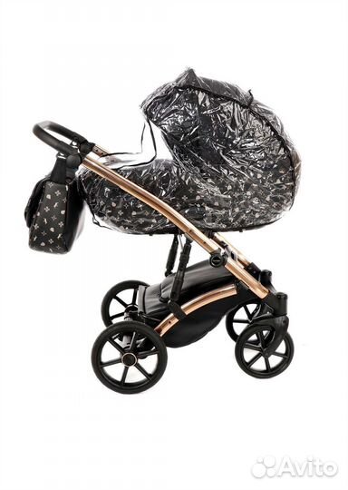 Коляска 2 в 1 Tako Laret Imperial чёрный - золото