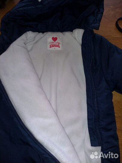 Комбинезон детский осень весна теплая зима шапка