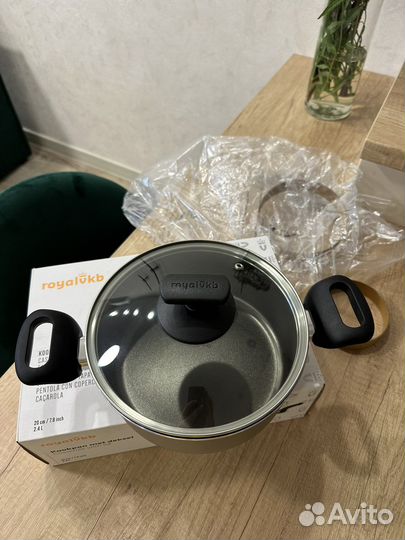 Кастрюля антипригарное покрытие алюминиевая, 2,4л