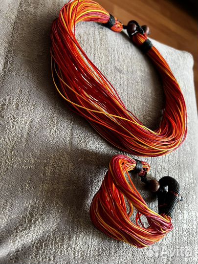 Чокер и браслет из гоа