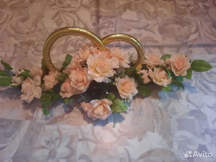 Свадебные украшения на машину бу