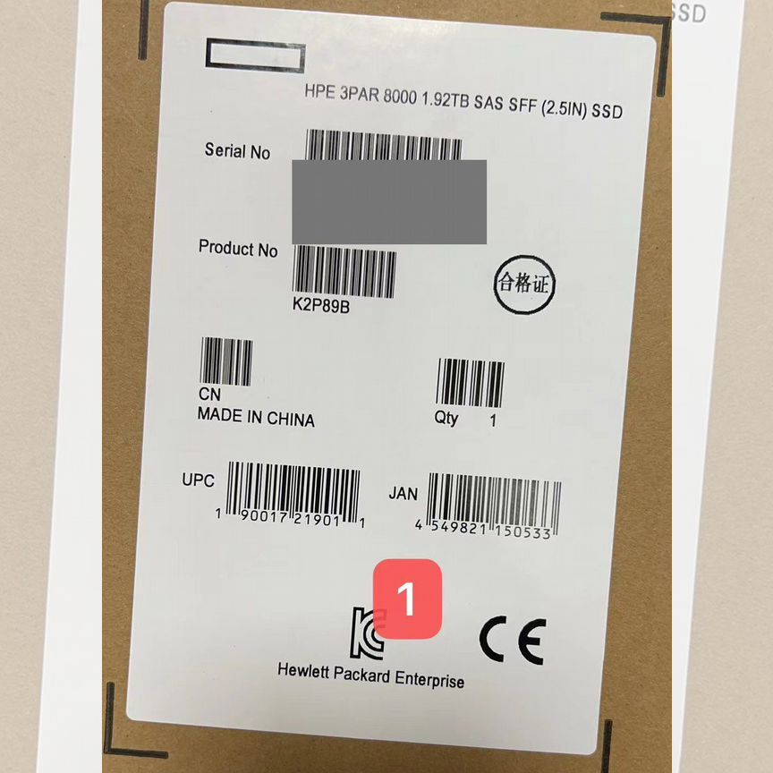 [K2P89B] Жесткий Диск Hp 1.92tbk2p89a 873103-001