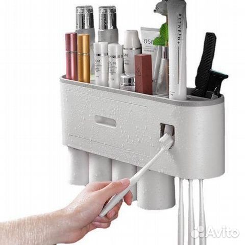 Держатель для зубных щеток с дозатором пасты