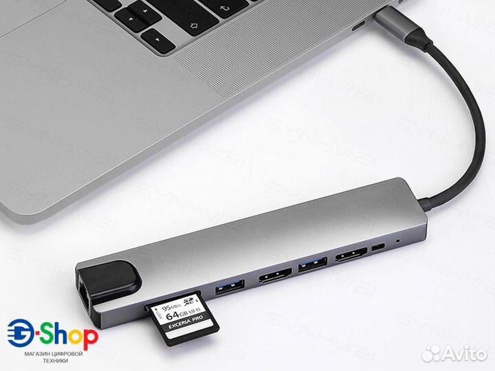 USB Type-C HUB концентратор 5в1 и 8в1