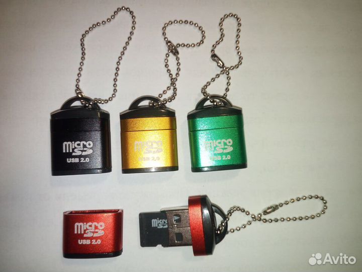 Мини картридер для карт micro SD через порт USB