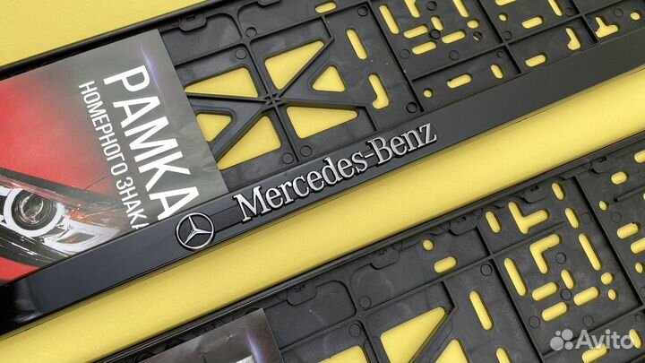 Рамки 2 шт номерного знака Mercedes-Benz эмблема