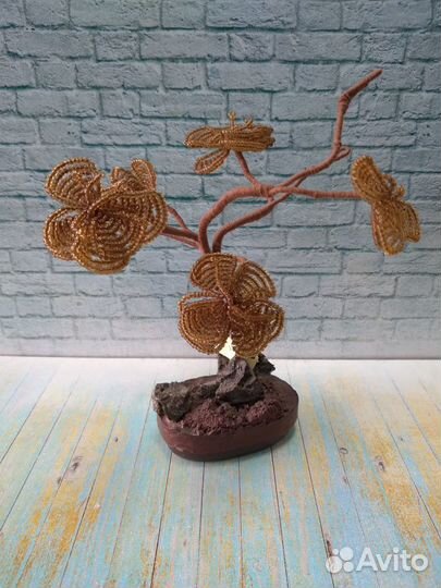 Деревья из бисера (ручная работа).Цена за все 5 шт