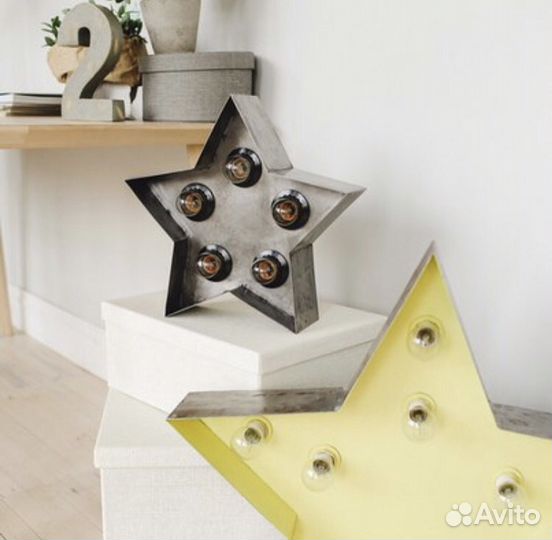 Светильники из стали с ретро лампами