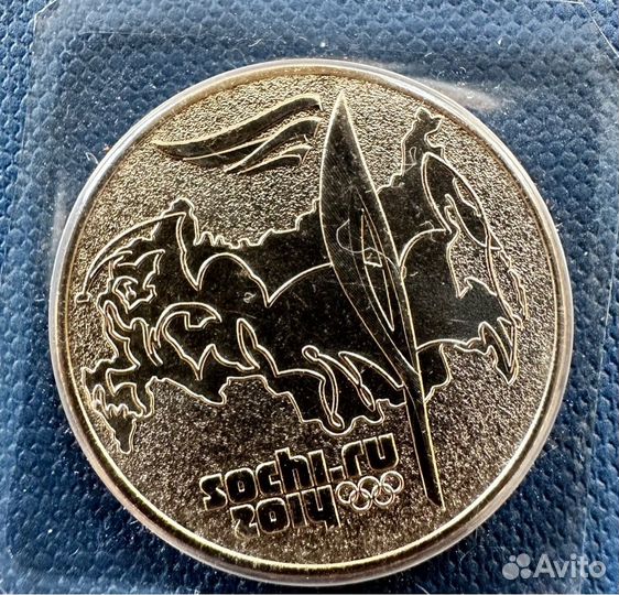25 р Олимпиада в Сочи набор 4 монеты блистер