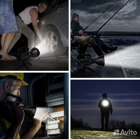 Мощный фонарь прожектор водонепроницаемый