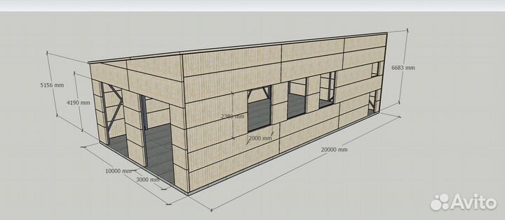 Визуализация чертеж смета расчет гаража помещения