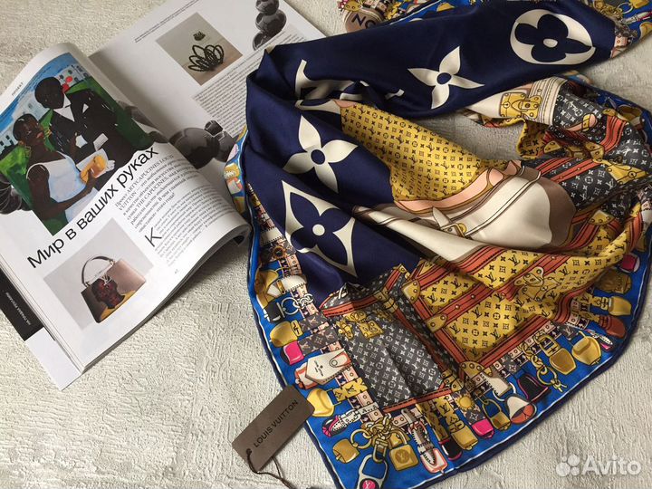 LV платок шёлк, Ручная подшивка