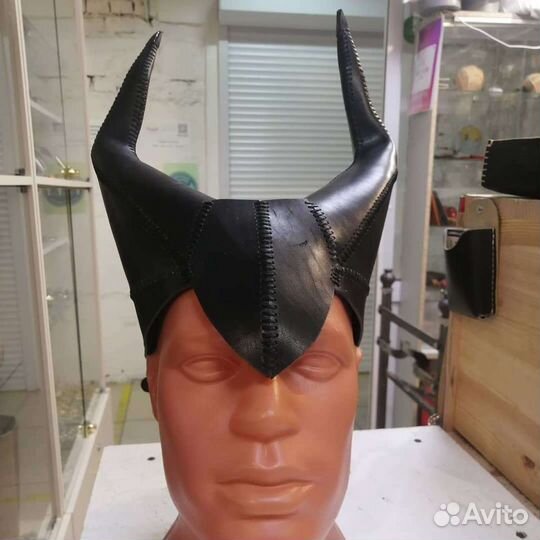 Рога малефисенты из натуральной кожи