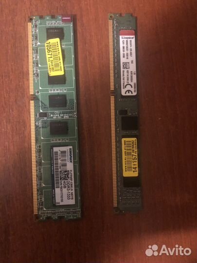 Оперативная память две по 4 гб ddr3 8 gb kingston