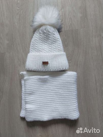 Шапка со снудом на флисе (новый комплект)