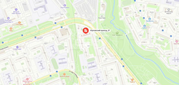 Комната 34,7 м² в 1-к., 1/9 эт.