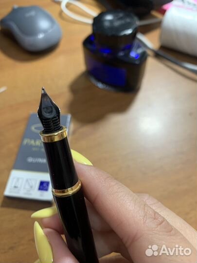 Перьевая ручка parker и набор чернил