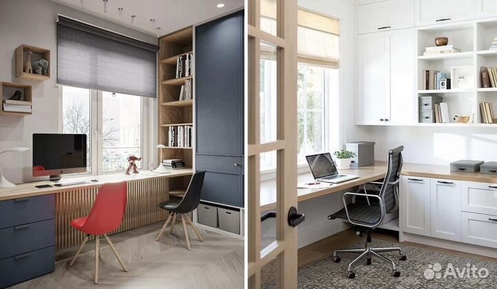 Рабочая зона у окна на заказ