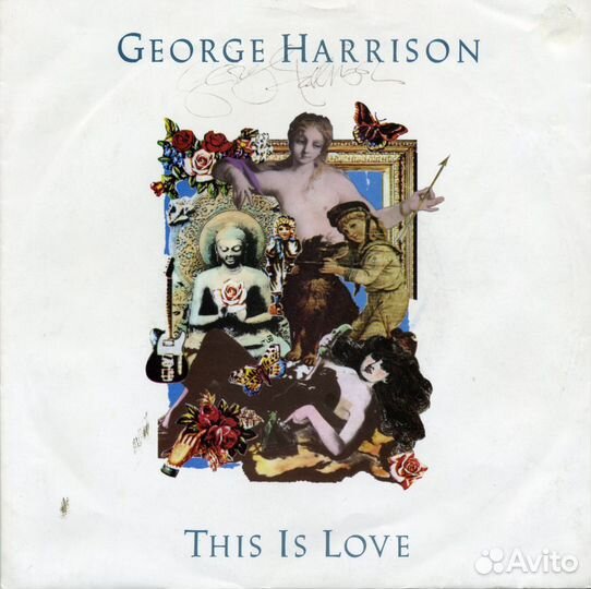 Автограф Джорджа Харрисона на пластинке