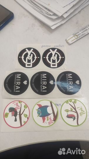Наклейки с логотипом