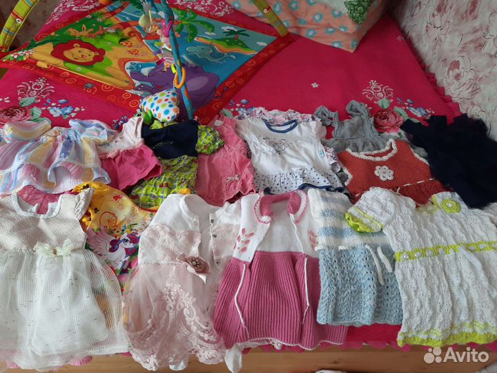 Детские вещи пакетом для девочек 0-1,5г
