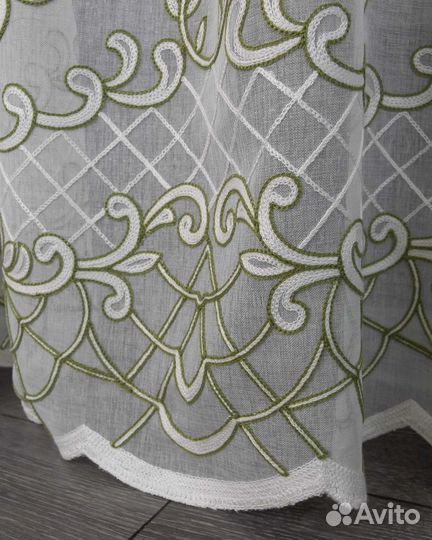 Новый тюль Флоренция зеленый