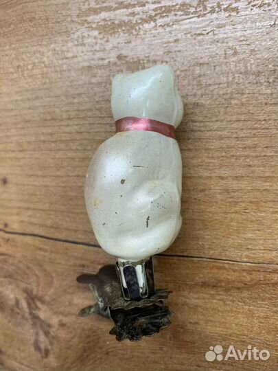 Елочная игрушка СССР «Кошка»