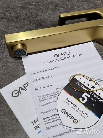 Золотой смеситель для раковины Gappo G1017-32