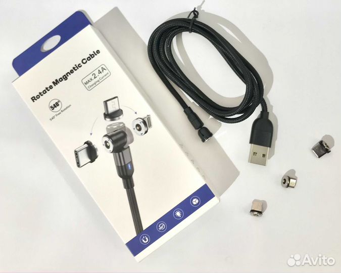 Кабель магнитный (type-c/lightning/micro-usb)