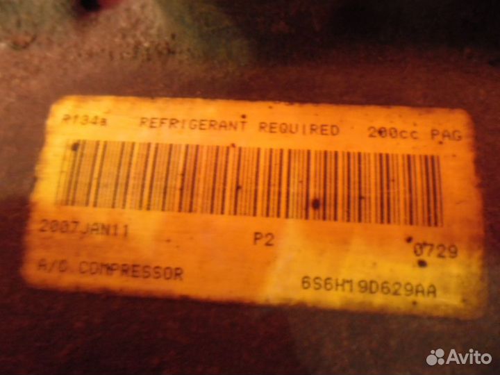 Компрессор кондиционера 6S6H19D629AA Ford Fusion