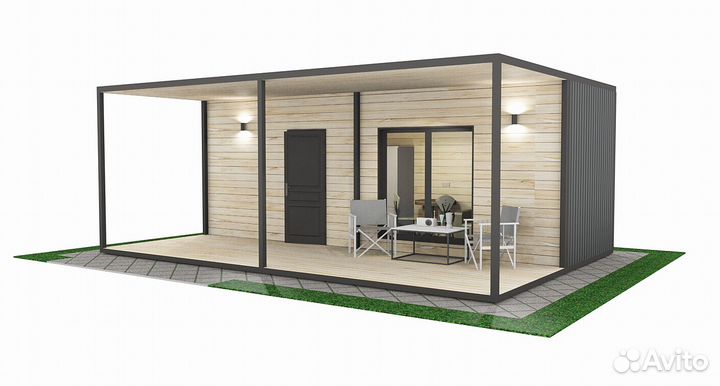 Модульный дом с террасой