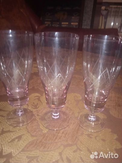 Бокалы цветное стекло СССР