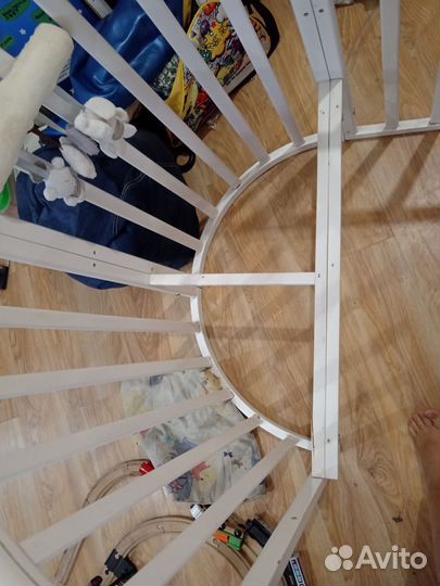 Детская кровать для новорожденных круглая овальная